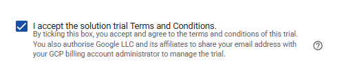 Coturn GCP free trial terms acceptance