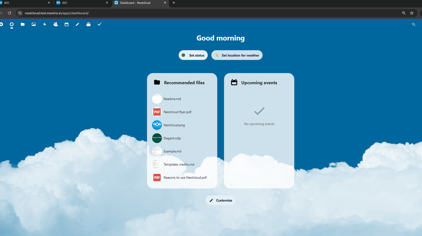 Nextcloud Dashboard