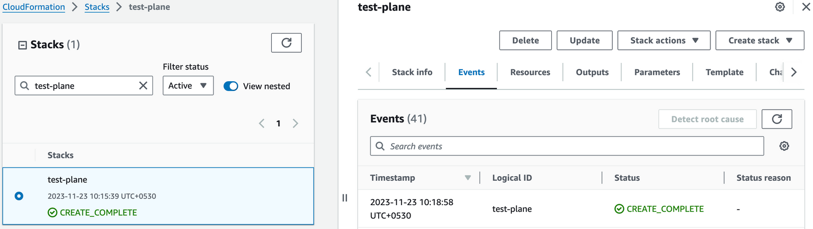 CloudFormation Stack Creation Progress